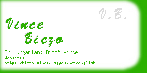 vince biczo business card